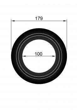 Rosette, Durchmesser Ø 100 mm, 39,5 mm Rand