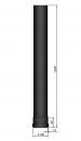 Rauchrohr, Durchmesser Ø 100 mm, Länge 1000mm, schwarz 